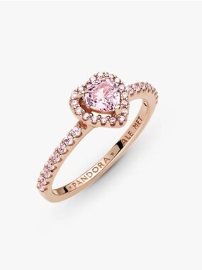 Pandora Sparkling Elevated Heart Ring 188421C04-5614k rose gold plating